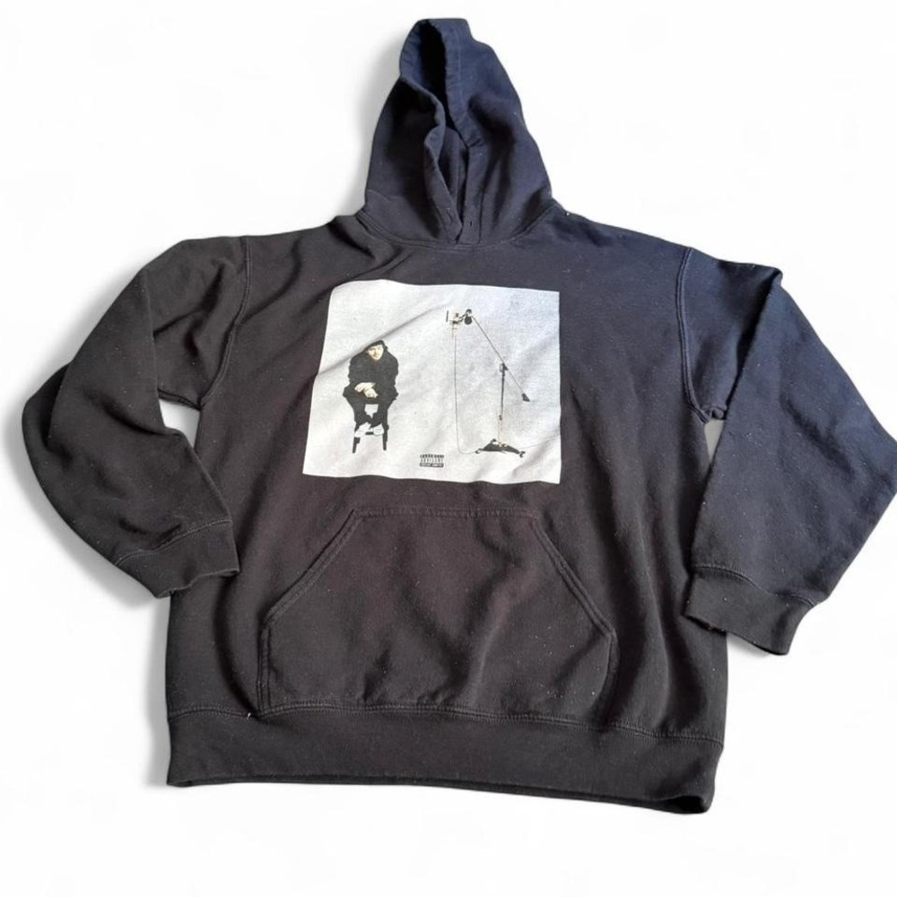 Jack Harlow Graphic Hoodie Men's Medium Black Rap‎ Merch Pullover Sweatshirt
